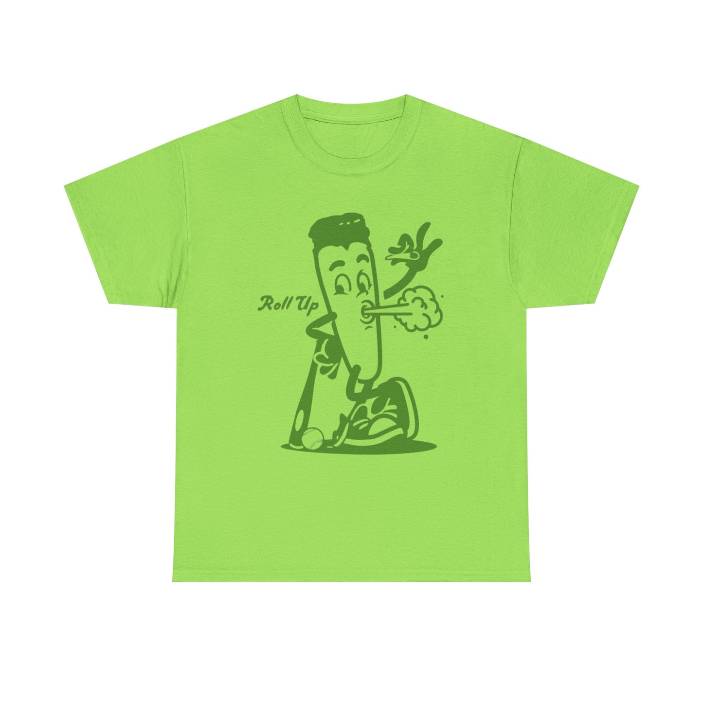 Roll Up Retro Weed 420 Graphic T Shirt S-5XL NEW Unisex Heavy Cotton Tee