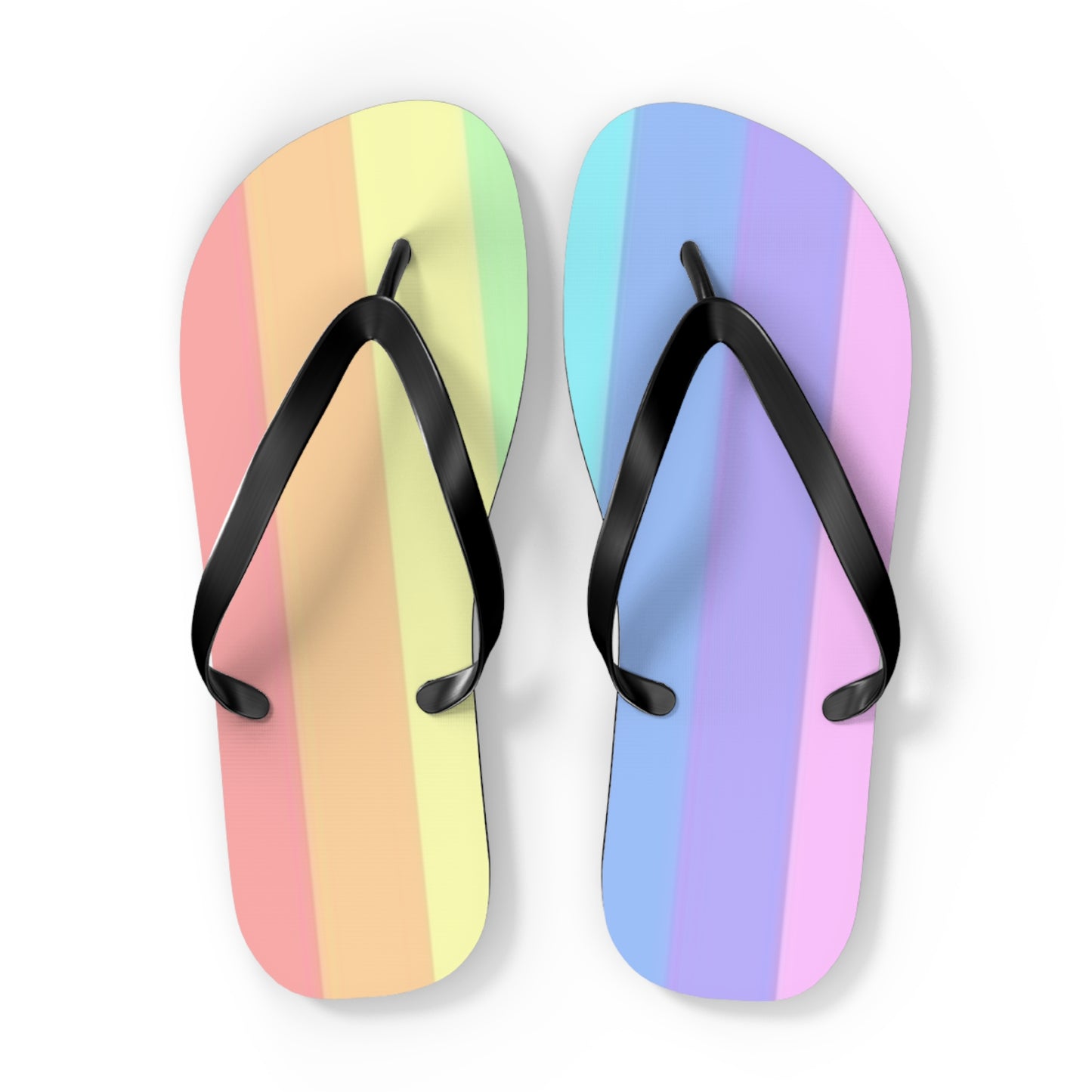 Rainbow Beach Sandals, Slides for Summer, Flip Flops, Water Resistant