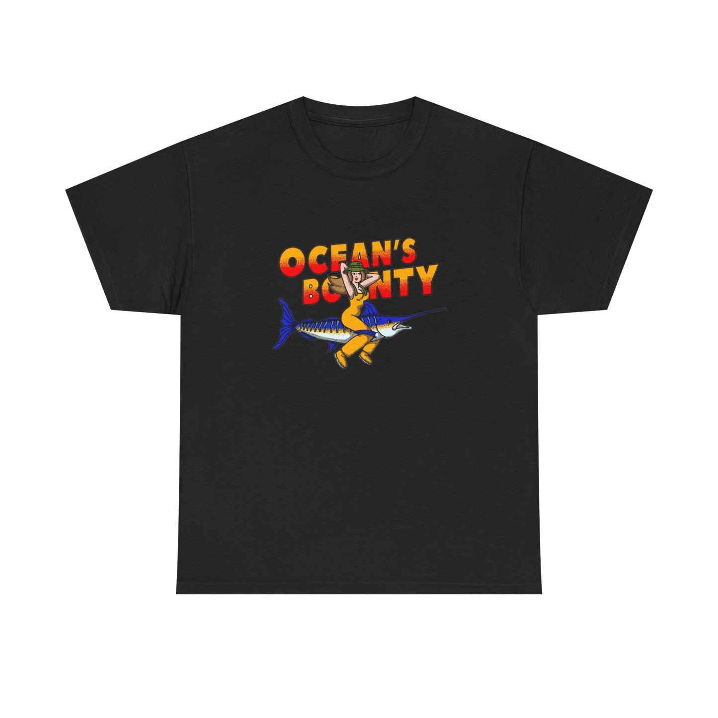 Oceans Bounty Fishing Graphic T Shirt NEW ADULT TEE VINTAGE
