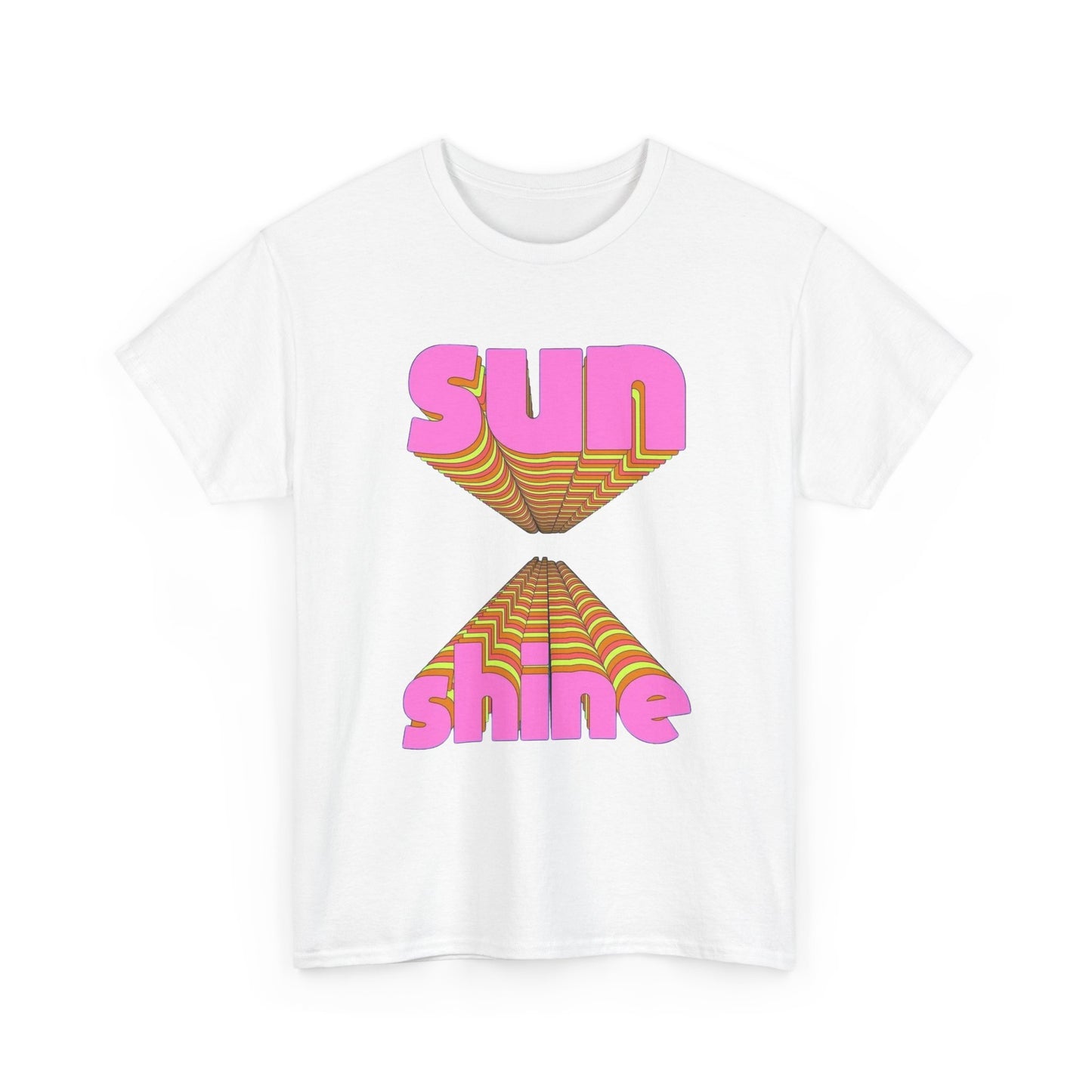 Sunshine 70's Retro Graphic T Shirt NEW Unisex Heavy Cotton Tee