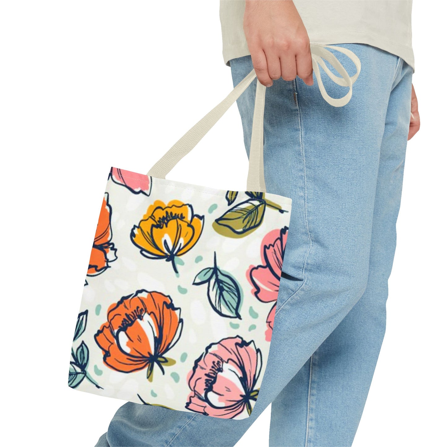 Multi Color Flowers Pattern Brand NEW Tote Bag (AOP)