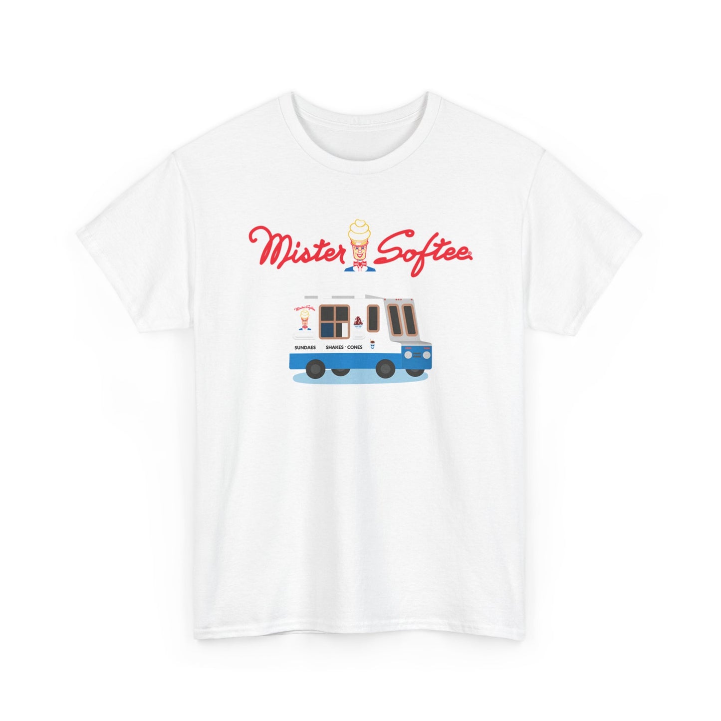 Mister Softee Truck Graphic T Shirt Vintage Funny Unisex Heavy Cotton Tee