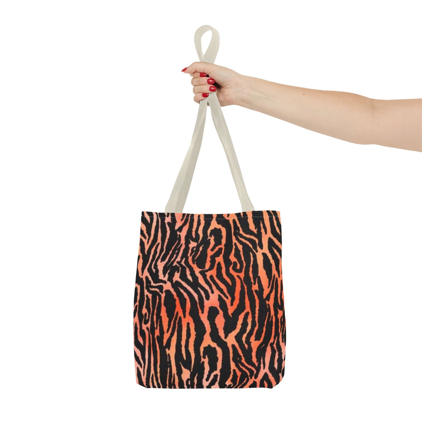 Orange Animal Print Tiger Multi Color Modern Hand Bag PurseTote Bag (AOP)