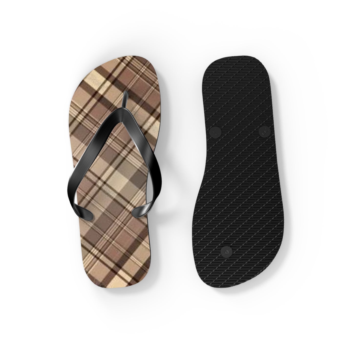 Brown Stripe Sandals, Beach Shoes, Vacation Flip Flops, Pool Slides