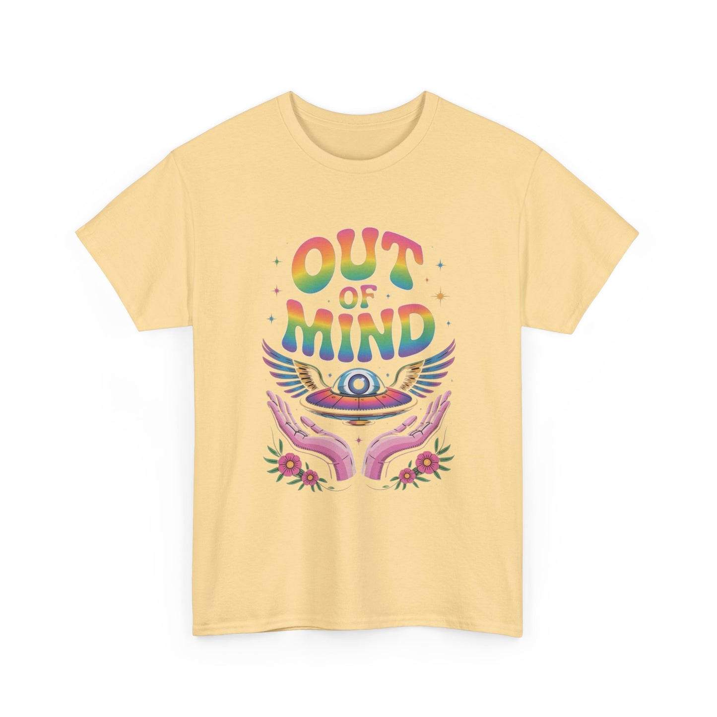 Out Of Mind Groovy Graphic T Shirt Unisex Heavy Cotton Tee