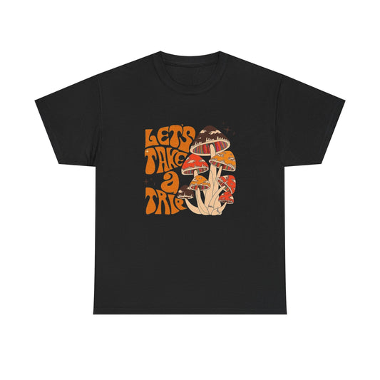 Lets Take A Trip Mushrooms Graphic T Shirt NEW ADULT TEE