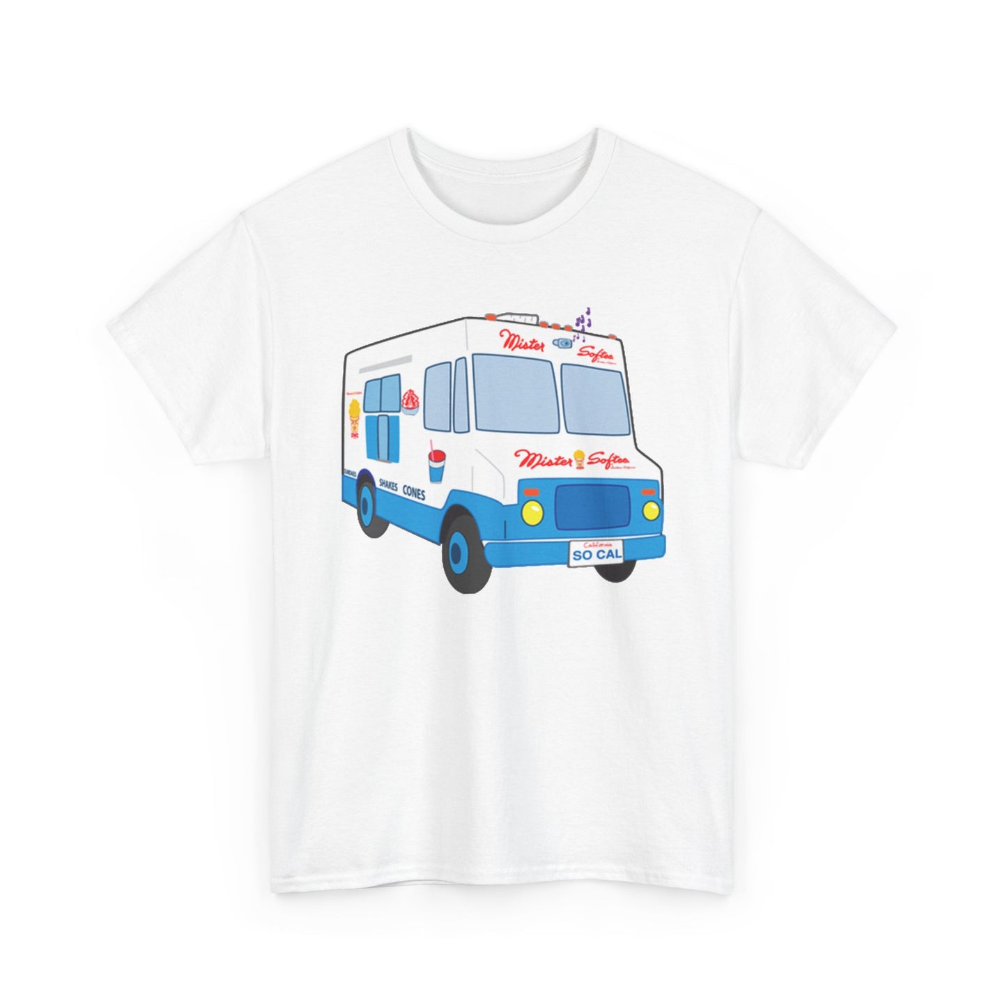 Mr Softee Graphic T Shirt So Cal Truck Retro Unisex Heavy Cotton Tee