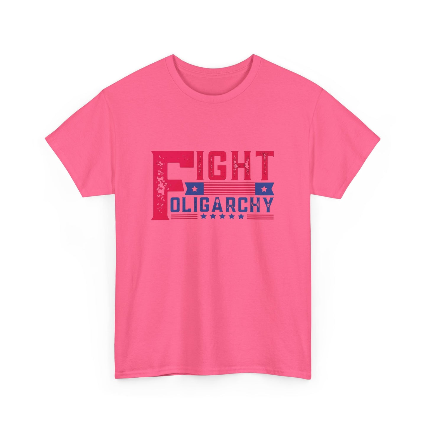 Fight Oligarchy Tour AOC Sanders Graphic T Shirt Unisex Heavy Cotton Tee
