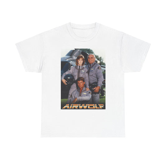 Airwolf Graphic T Shirt Vintage 90s Tv Series Retro Unisex Heavy Cotton Tee