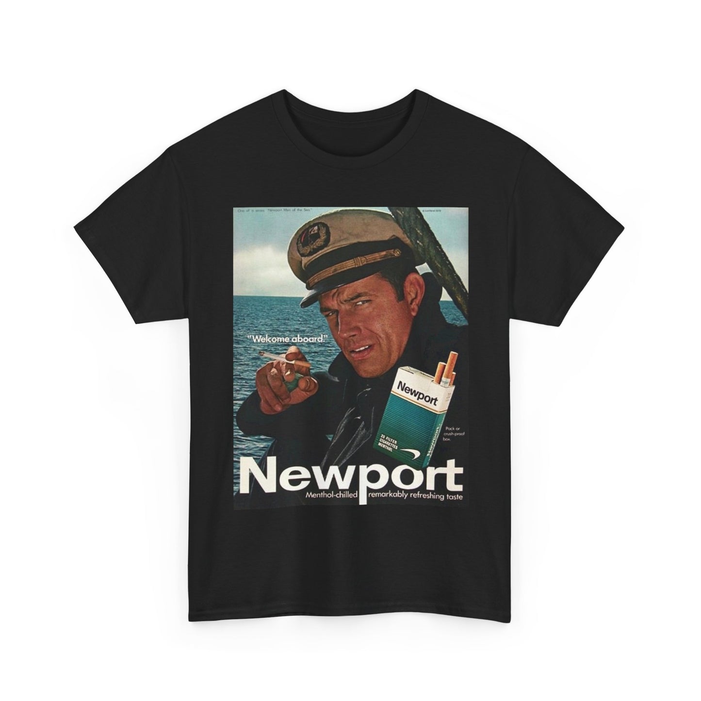 Newport T-shirt vintage sailor cigarette advertising Unisex Heavy Cotton Tee