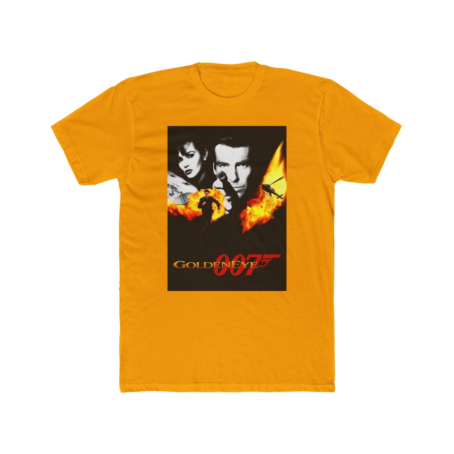 Golden eye bond 90s gamer retro gaming sailor jerrry vintage Men's Cotton Crew