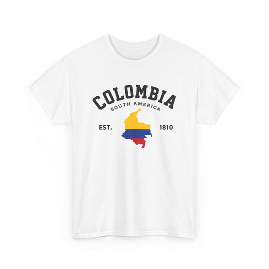 Colombia South America Graphic T Shirt Travel Men's Heavy Cotton Tee