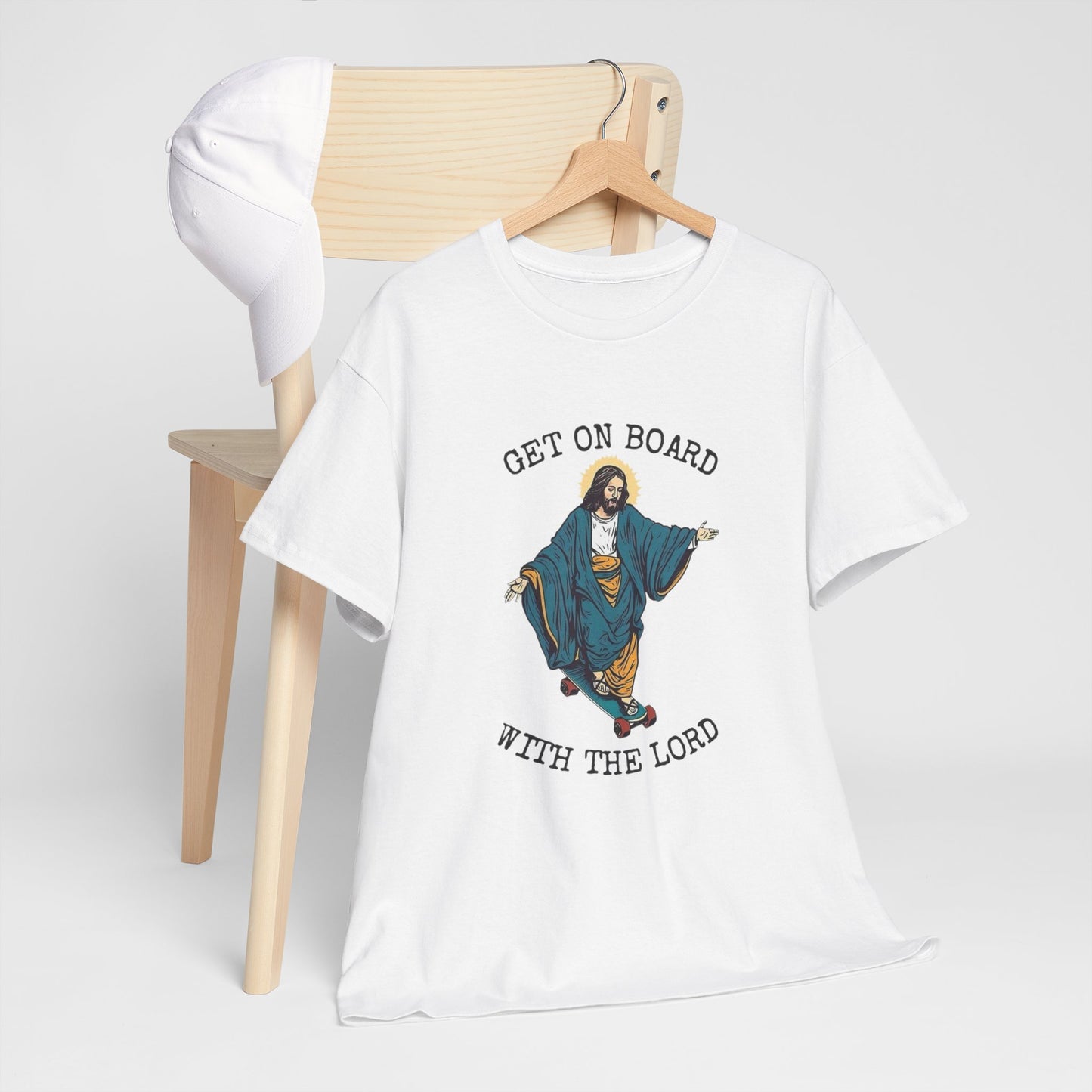 Skateboarding Jesus Funny Graphic T Shirt Heavy Cotton Tee NEW ADULT UNISEX