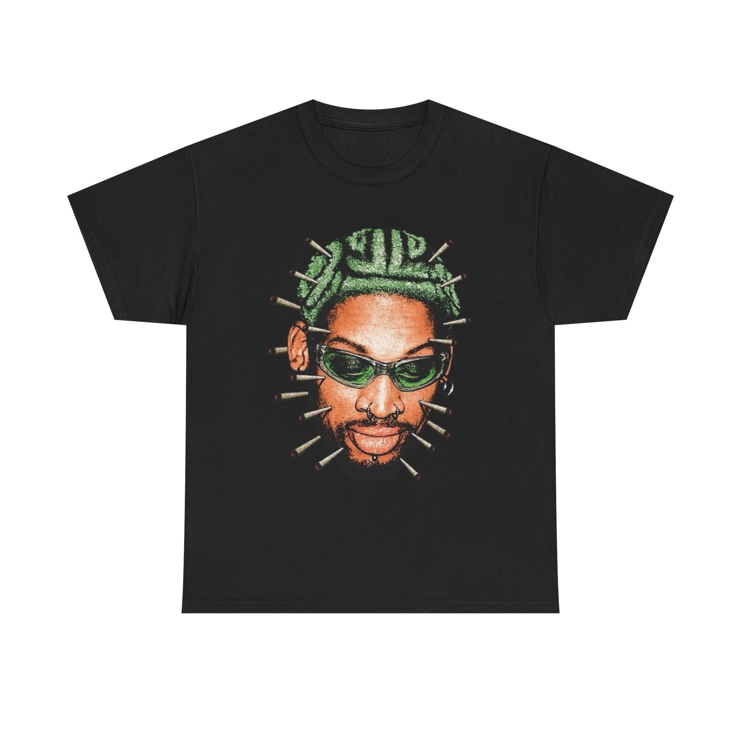 Dennis Rodman Vintage Bulls Graphic T Shirt Men's Heavy Cotton Tee