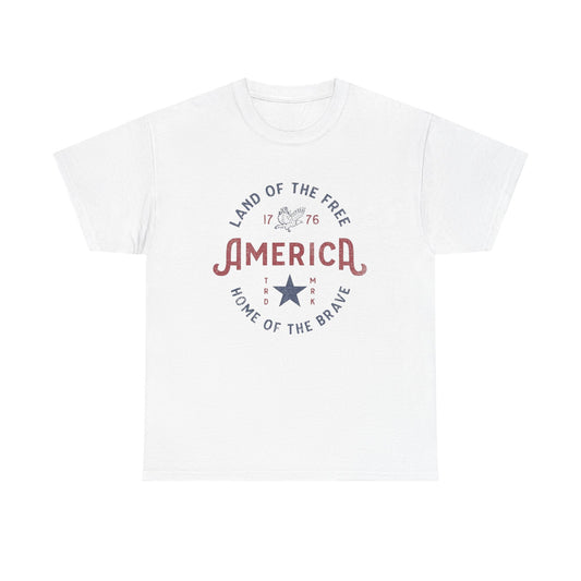 America Land Of The Free Graphic T Shirt Adult New Tee