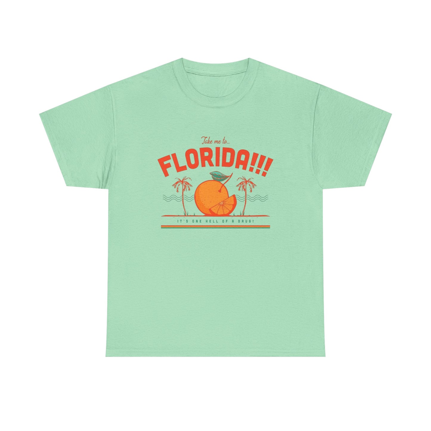 Take Me To Florida Funny Graphic T Shirt NEW Unisex Heavy Cotton Tee