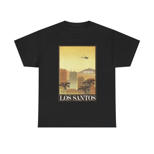 Los Santos GTA Graphic T Shirt Grand Theft Auto Game Unisex Heavy Cotton Tee