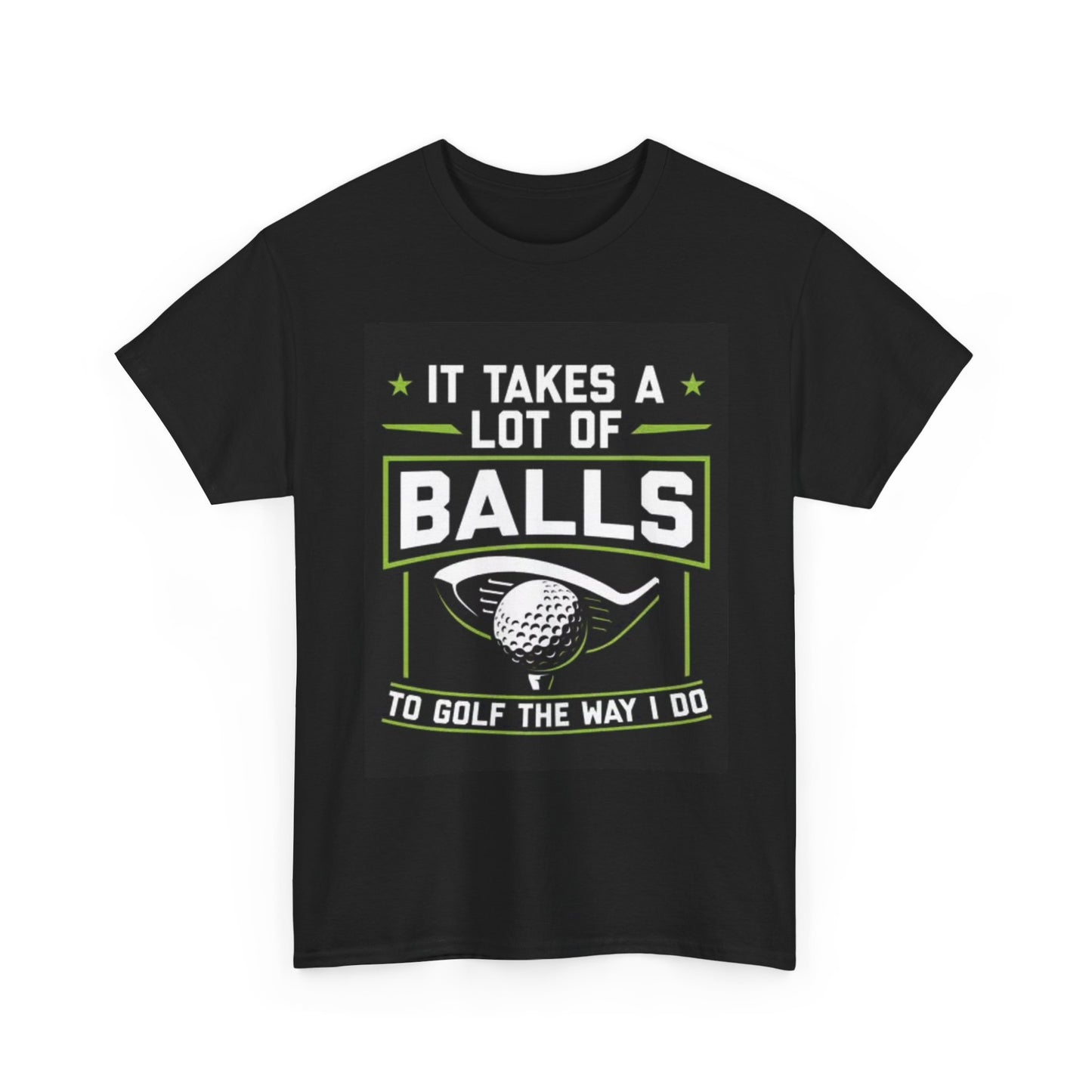 Golfing Shirt Funny Lots Of Balls Comedy Gift Dad Unisex Heavy Cotton Tee