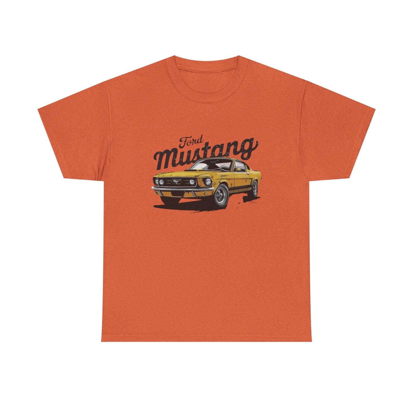 Mustang Retro Graphic T Shirt Unisex Heavy Cotton Tee