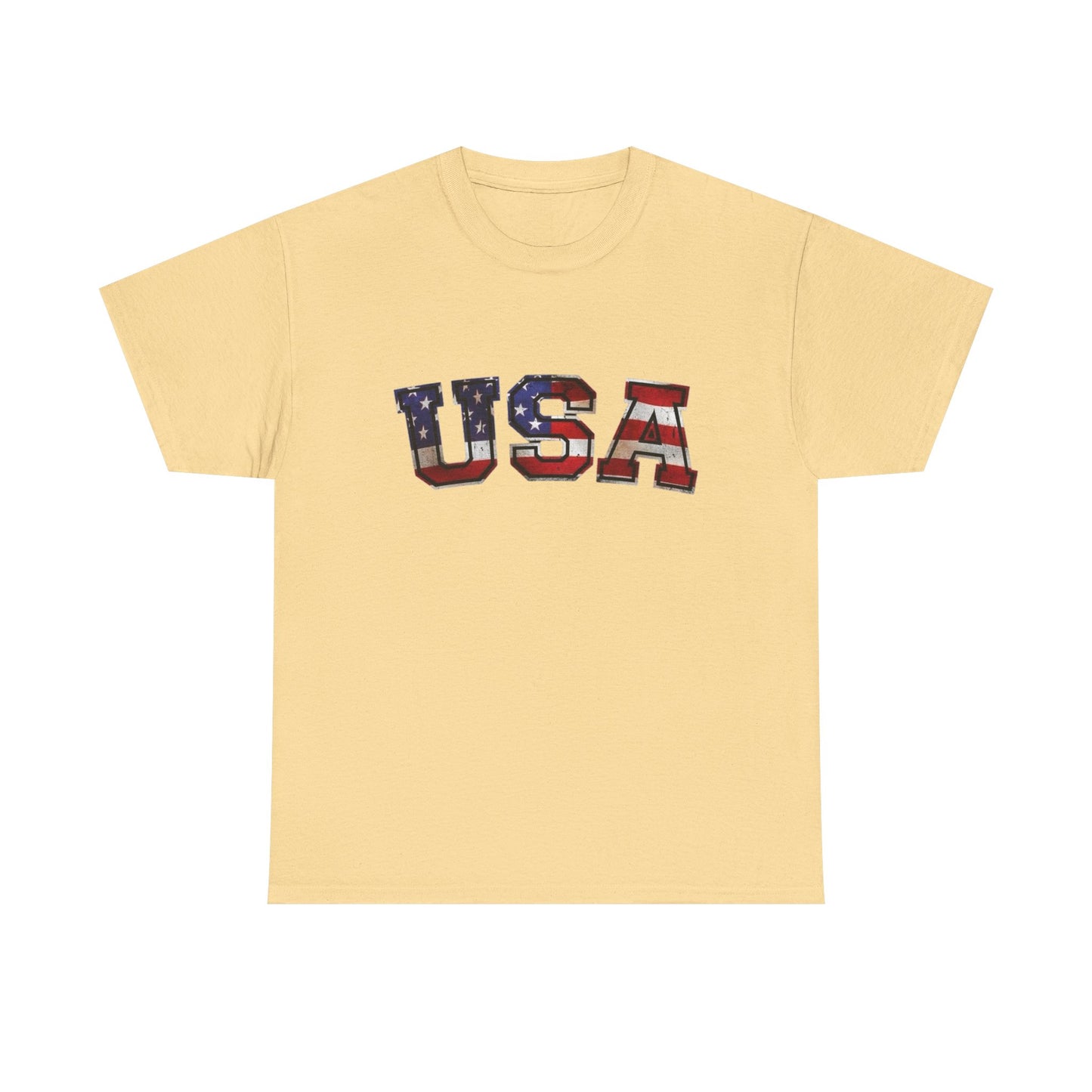 USA American Flag Retro Graphic T Shirt Unisex NEW Heavy Cotton Tee