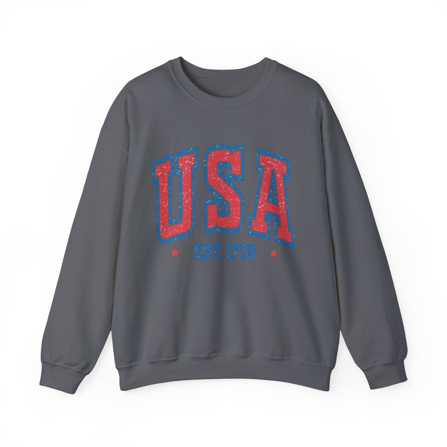 USA Est 1776 American Flag Sweater NEW Unisex Heavy Blend™ Crewneck Sweatshirt