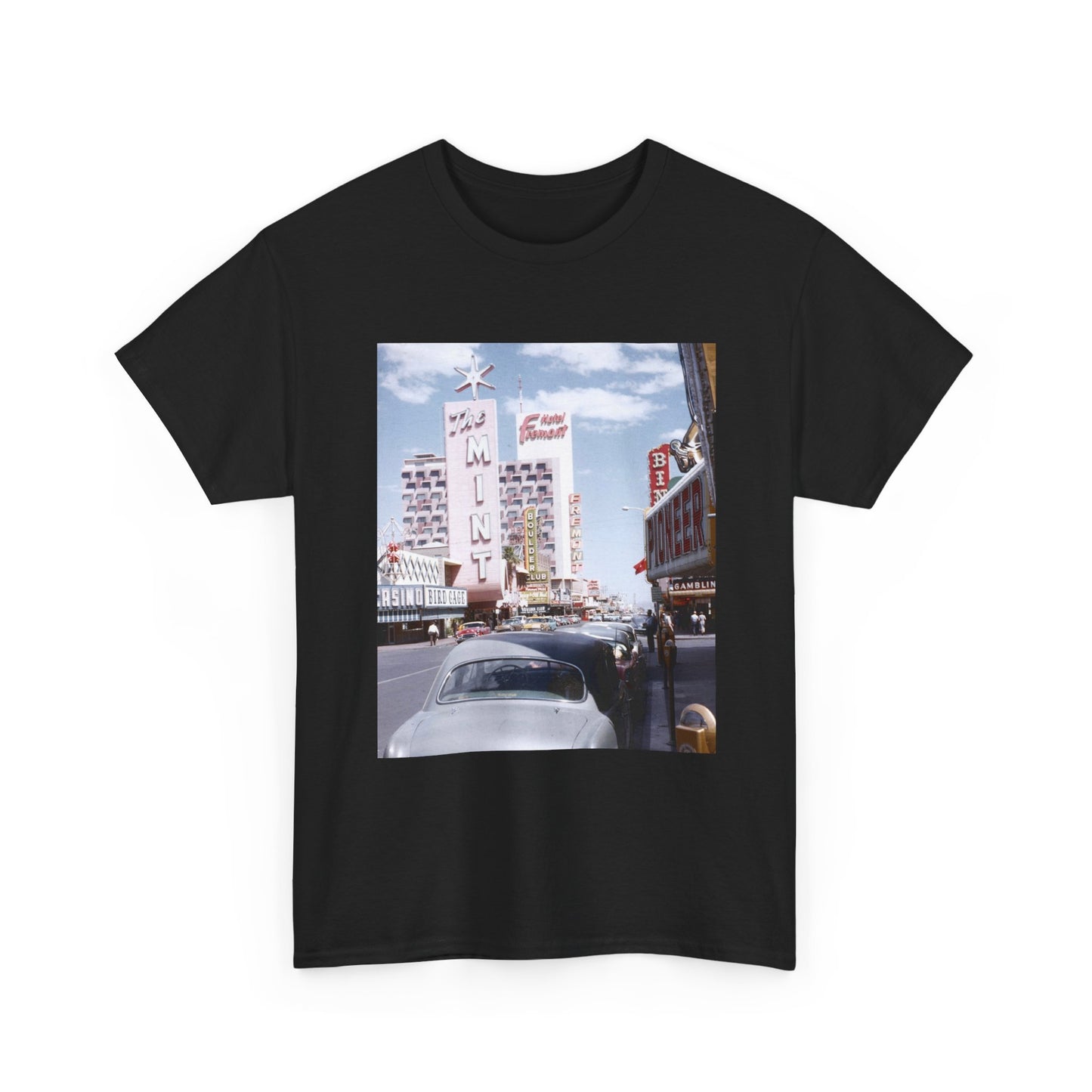Old Las Vegas Tshirt Vintage Strip Retro Photo Nostalgia Unisex Heavy Casinos