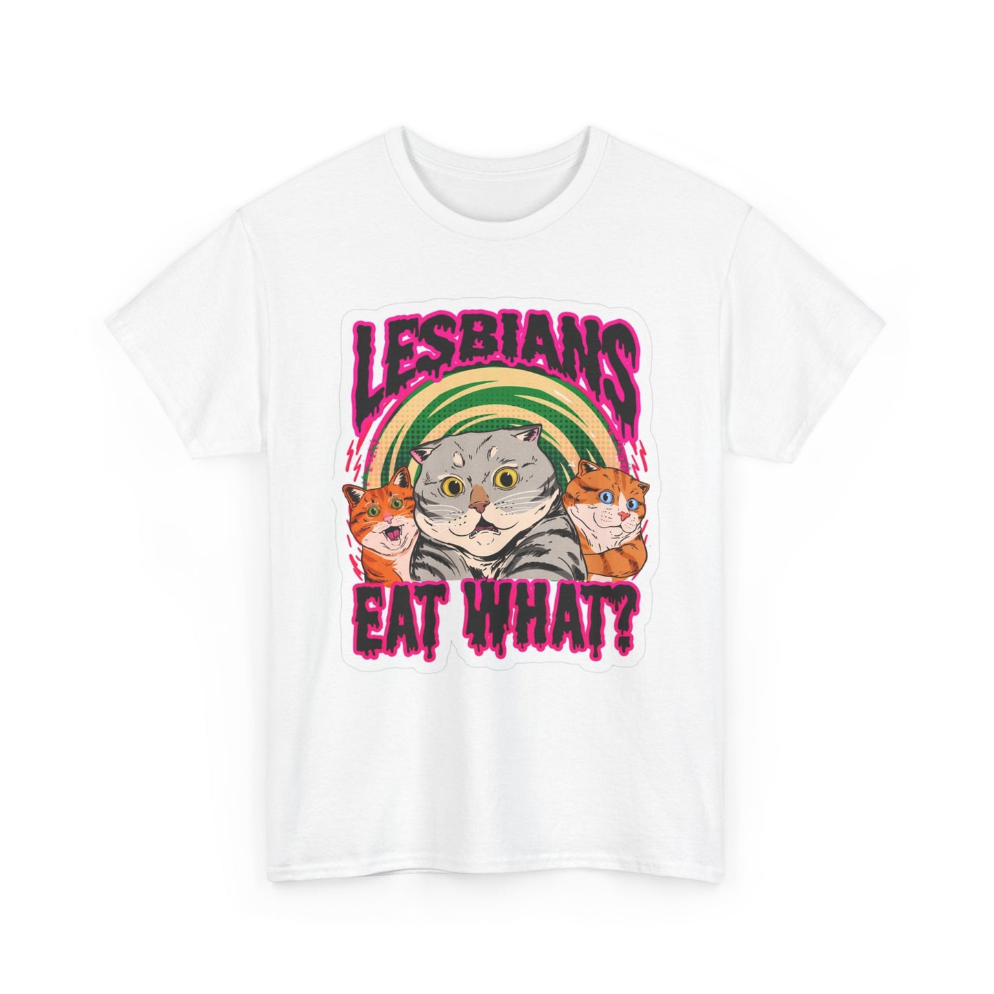 Lesbians Eat What Funny Jokes Graphic T Shirt Brand New Cotton Tee