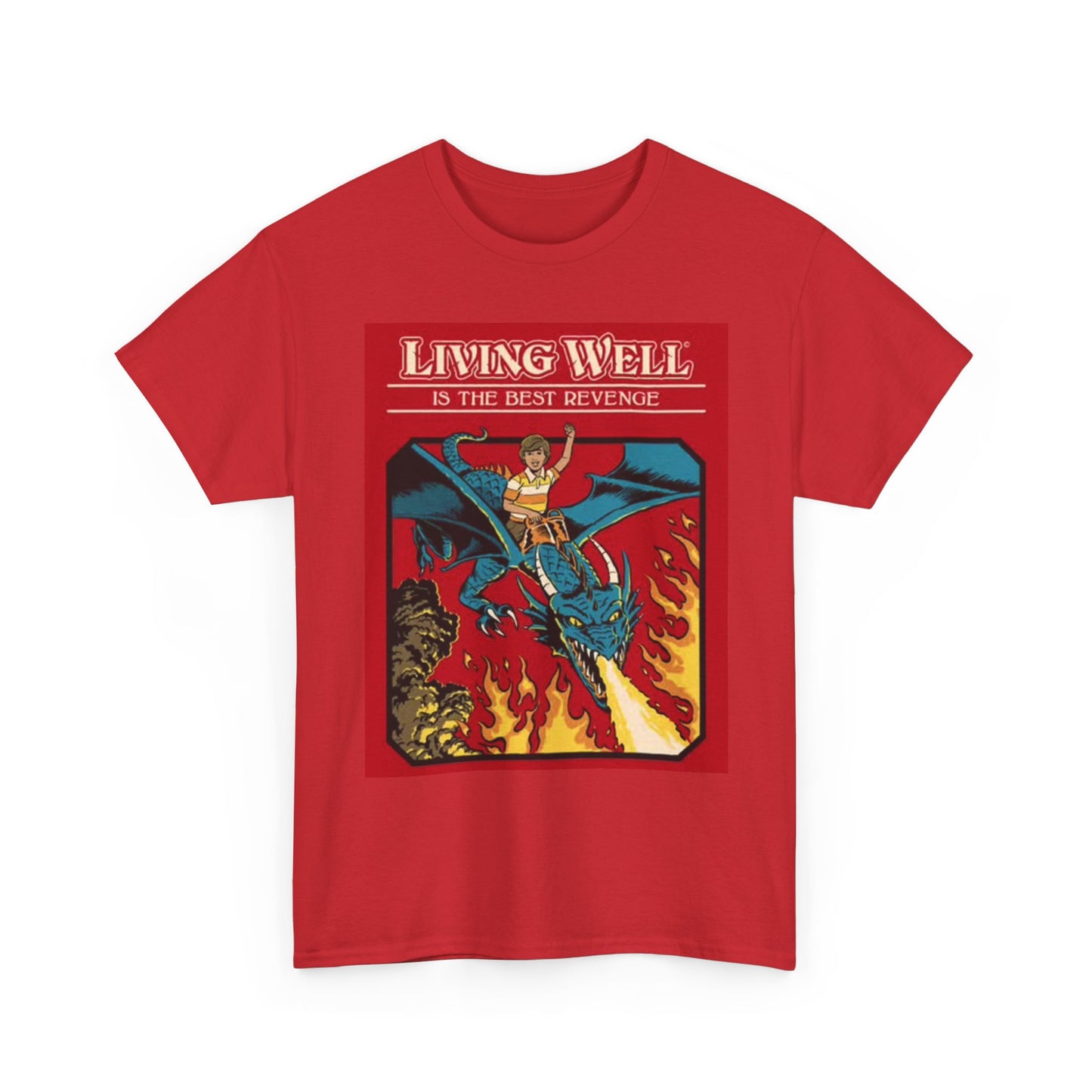 Living Well Is The Best Revenge Graphic T Shirt Hilarious Unisex Heavy Cotton