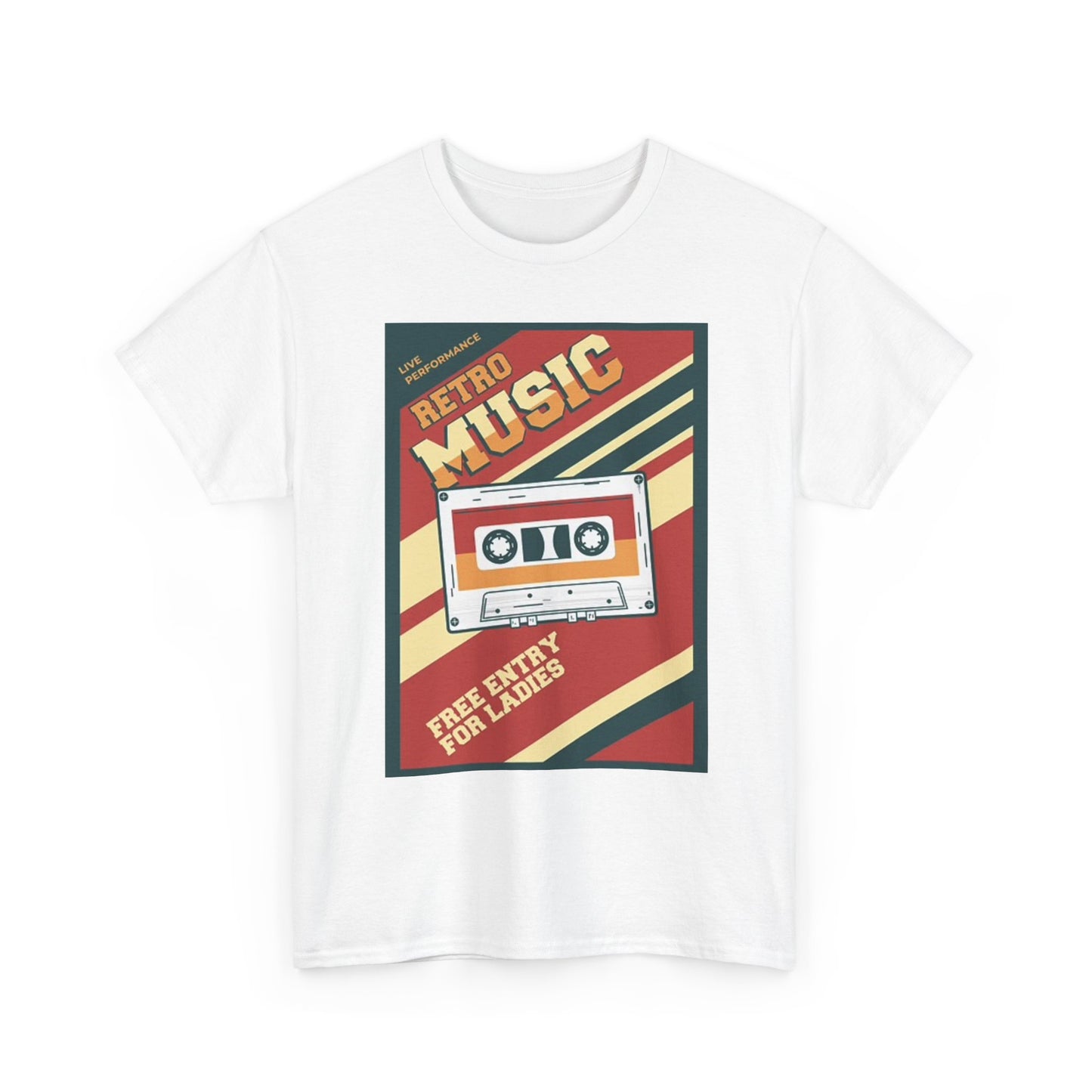 Retro Music Graphic T Shirt Vintage Poster Unisex Heavy Cotton Tee