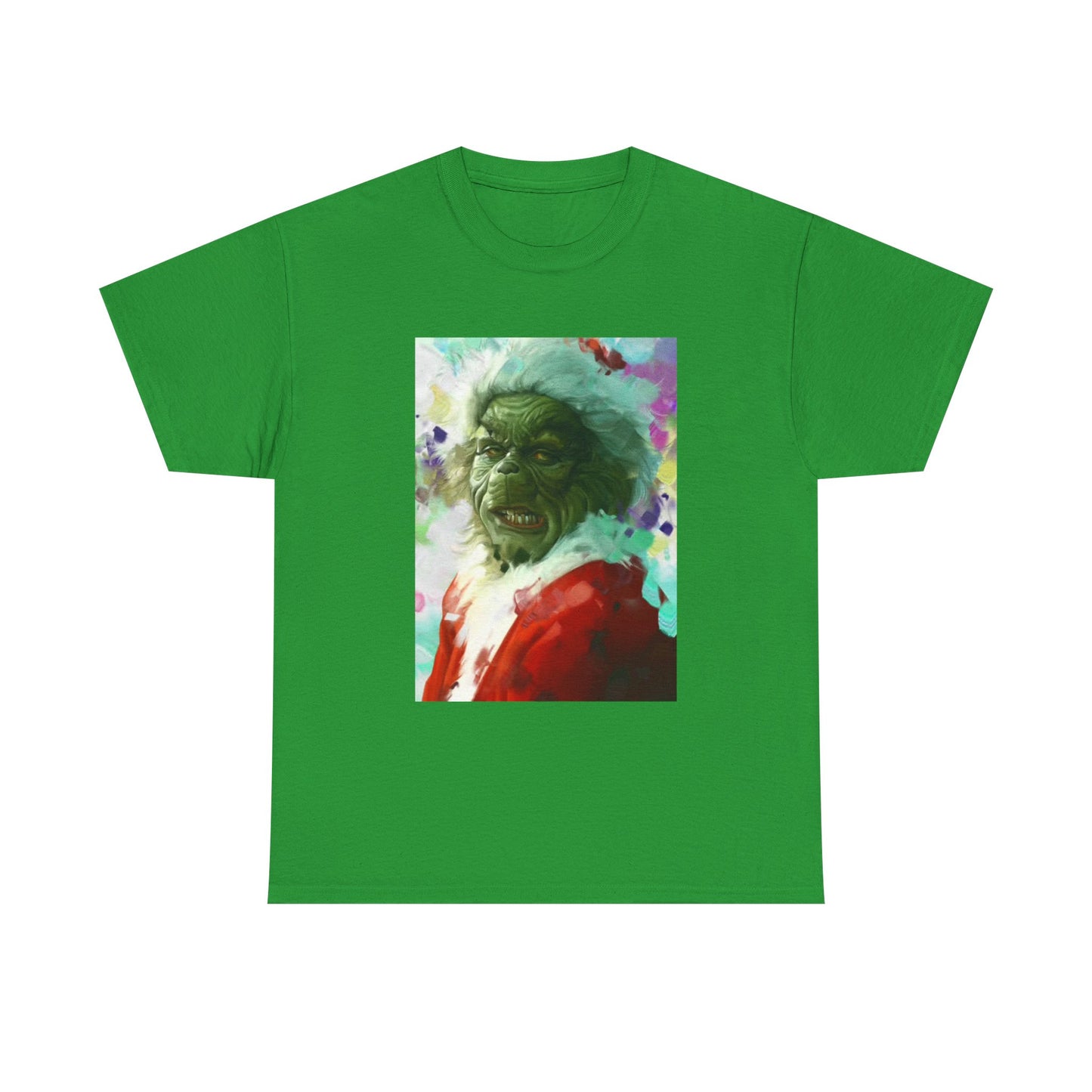 The Grinch Christmas Tshirt Holiday Santa Unisex Heavy Cotton Tee