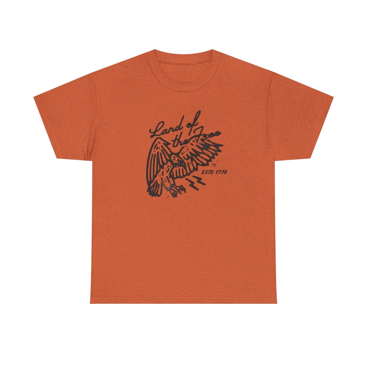 Land Of The Free 1776 Graphic T Shirt Unisex Heavy Cotton Tee Gift