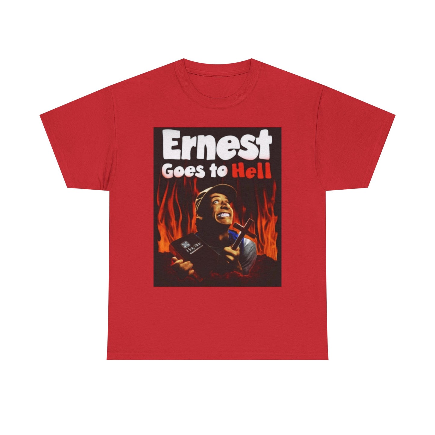 Ernest Goes To Hell Graphic T Shirt Funny Vintage Poster Unisex Heavy Cotton Tee