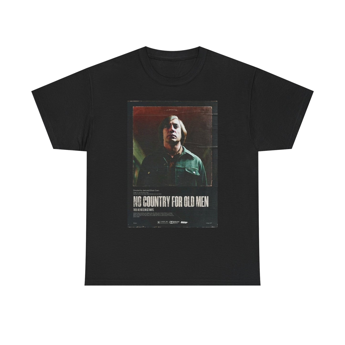 No Country For Old Men Graphic T Shirt Vintage Movie Poster Unisex Heavy Cotton