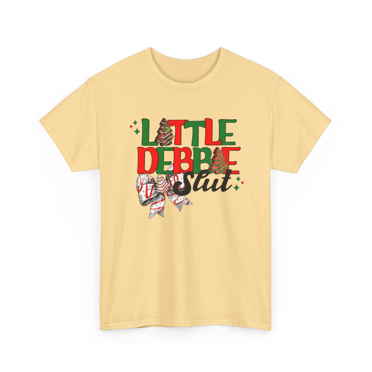 Little Debbie Slut Funny Christmas Graphic T Shirt Unisex NEW Heavy Cotton Tee