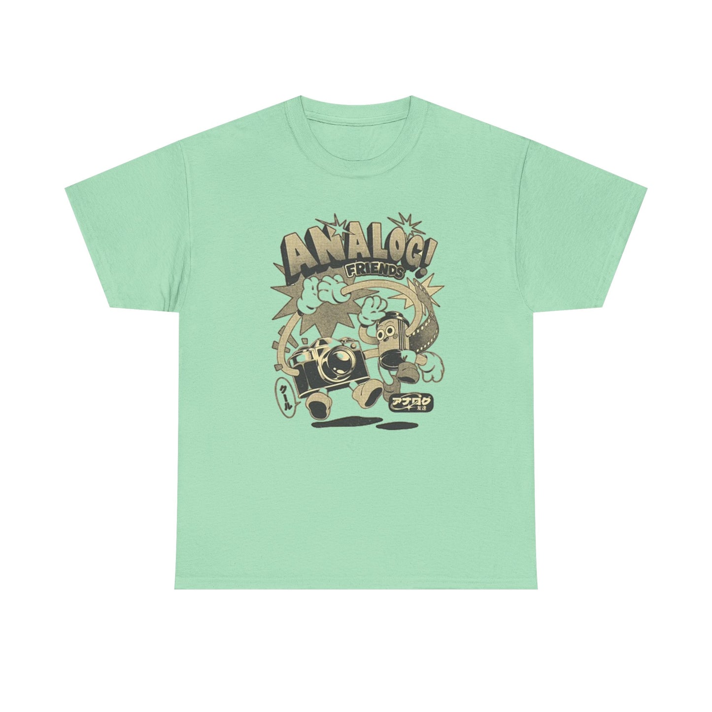 Analog Friends T Shirt Retro Photo Unisex Heavy Cotton Tee
