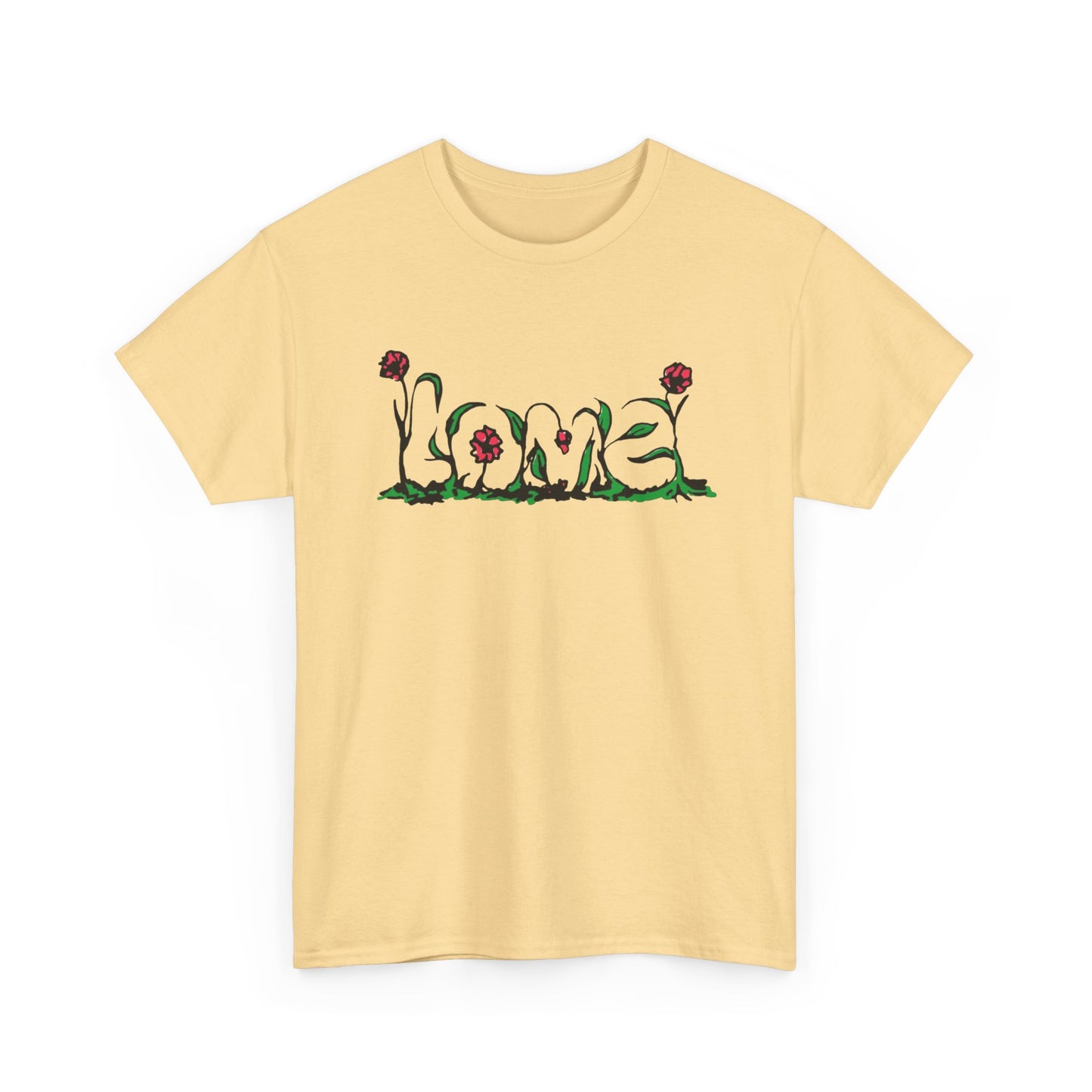 Love Roses Flowers Graphic T-Shirt Unisex Heavy Cotton Tee Gift NEW