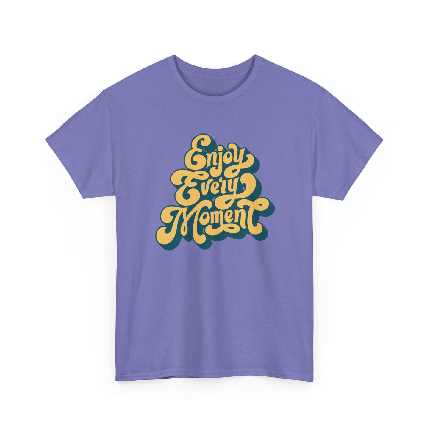Enjoy Every Moment Graphic T Shirt Groovy Vibes Unisex Heavy Cotton Tee