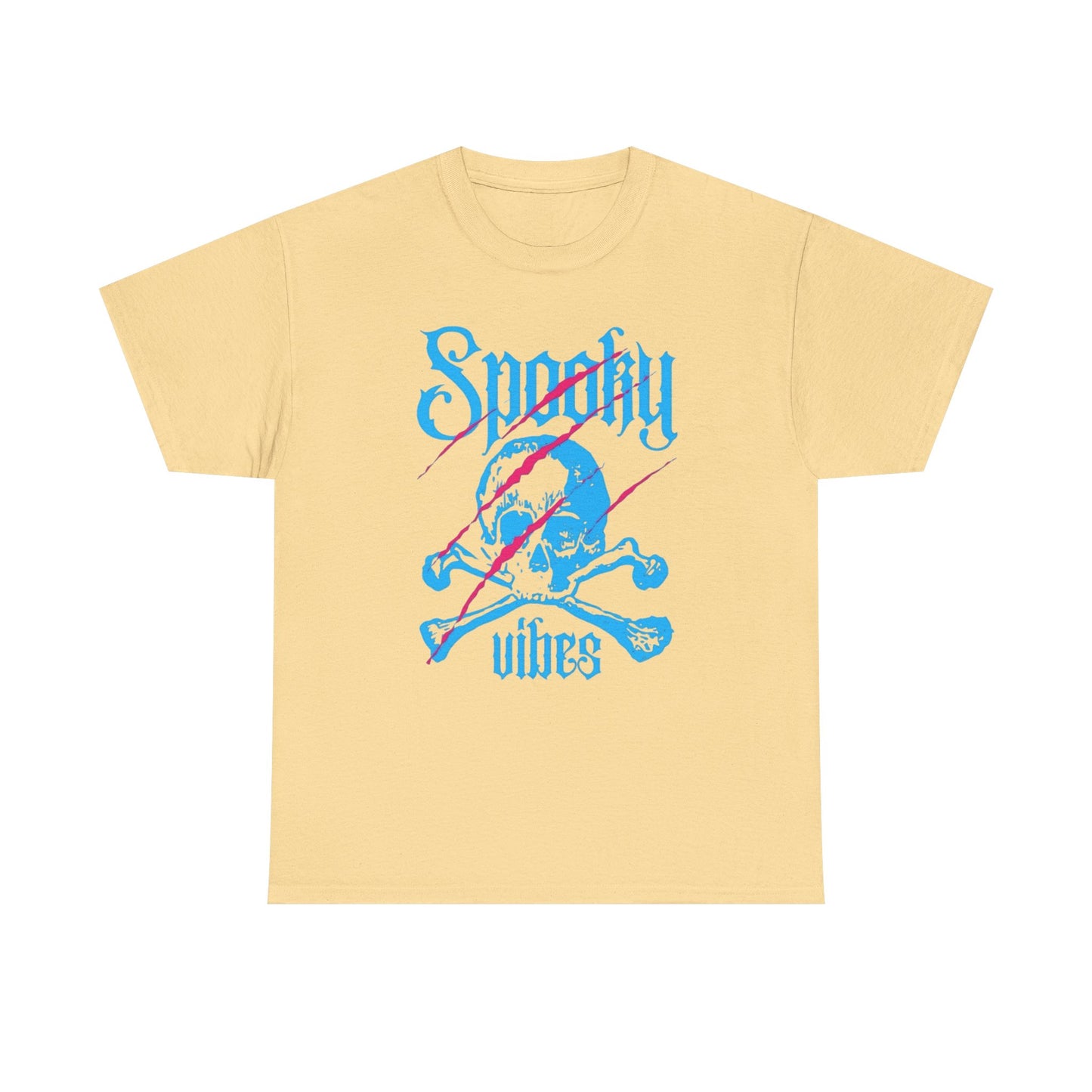 Spooky Vibes Graphic T Shirt NEW Unisex Heavy Cotton Tee