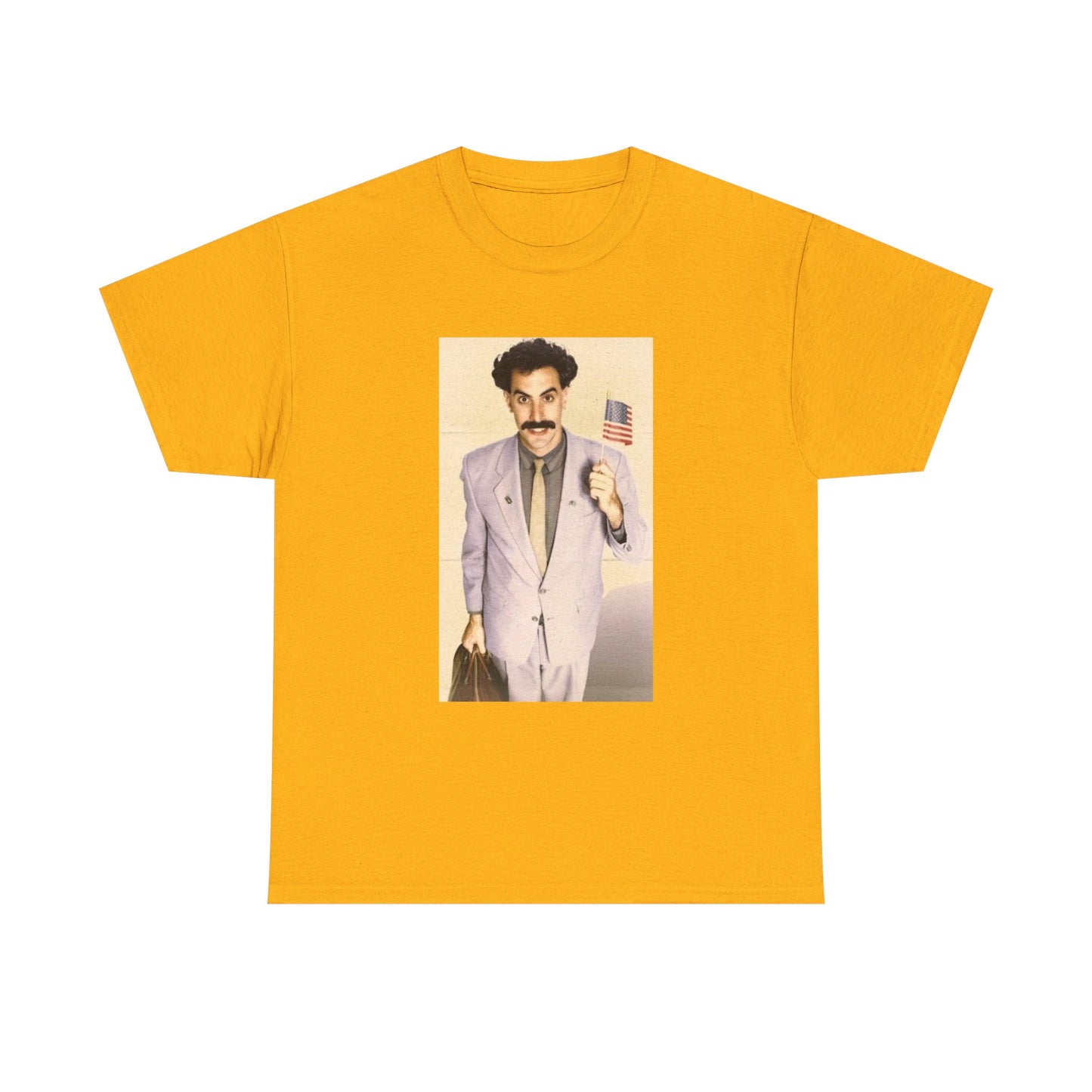 Borat Comes to America Tshirt Funny Comedy Movie Unisex Heavy Cotton Tee