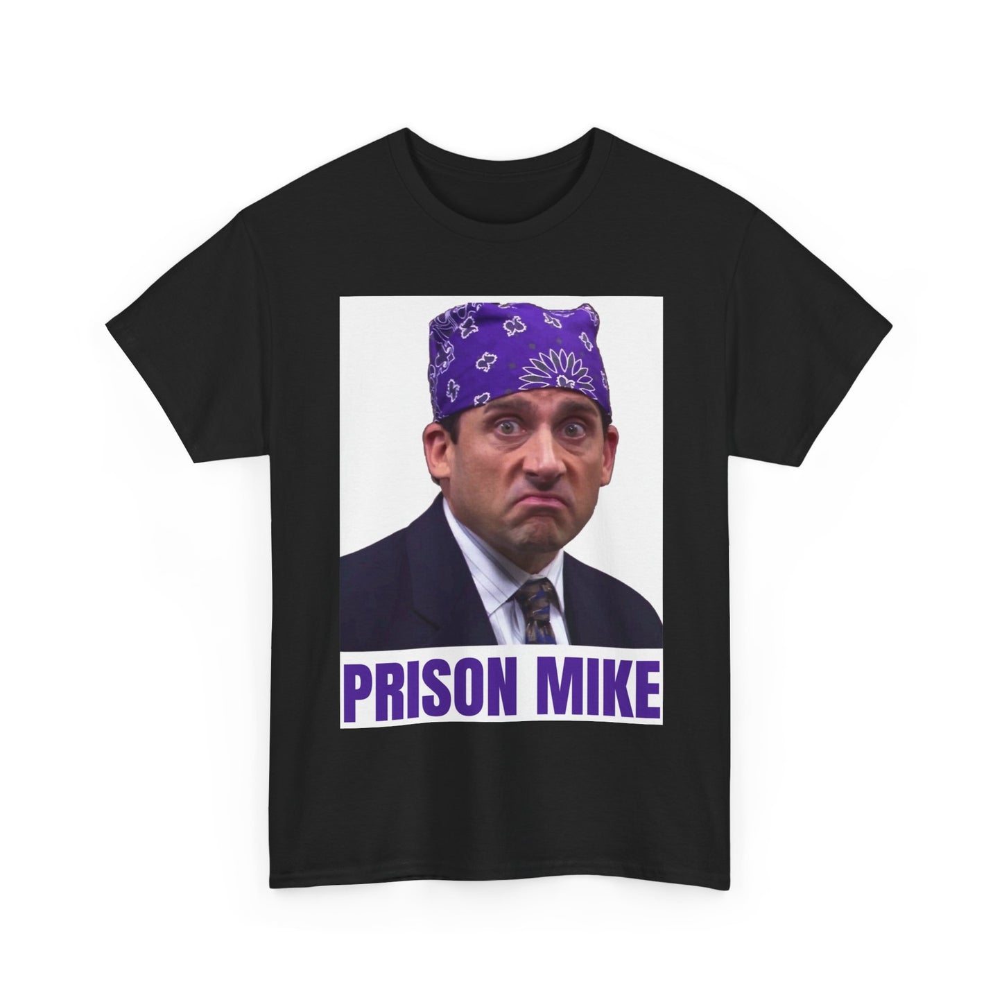 Prison Mike Tshirt The Office Michael Scott Comedy Unisex Heavy Cotton Tee