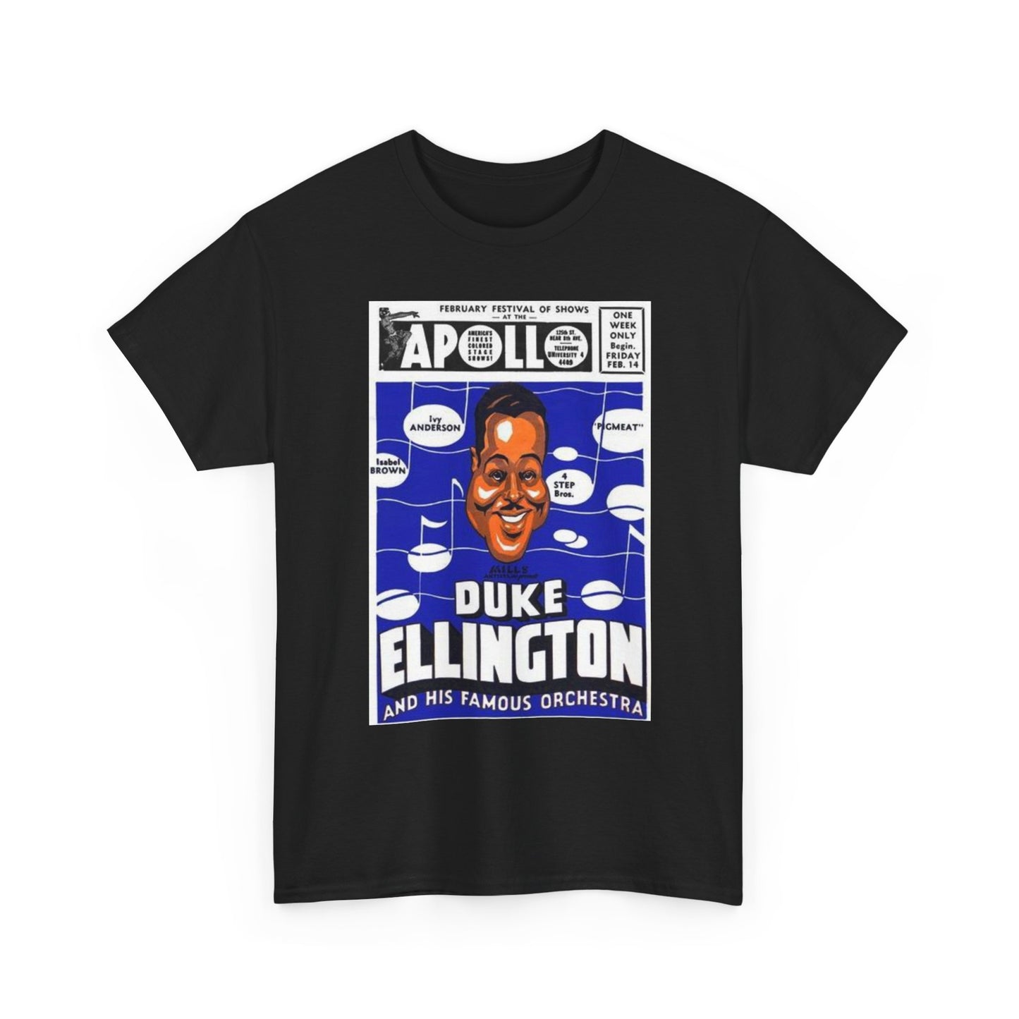 Duke Ellington Graphic T Shirt Vintage Poster Unisex Heavy Cotton Tee