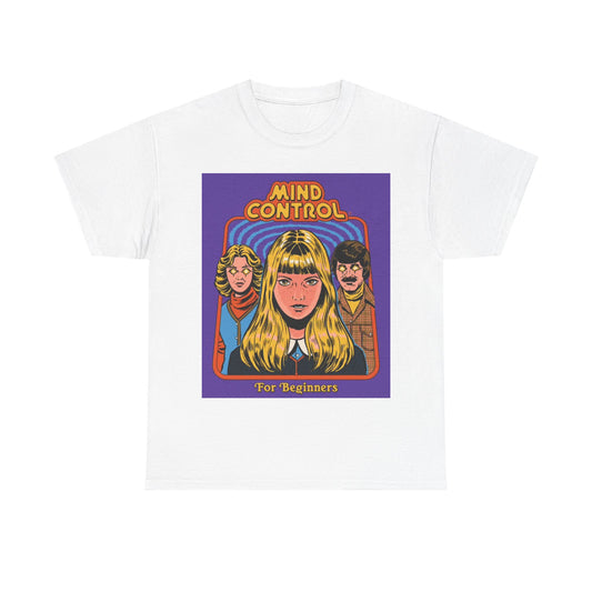 MInd Control Tshirt Funny 80s Art graphic Retro Unisex Heavy Cotton Tee
