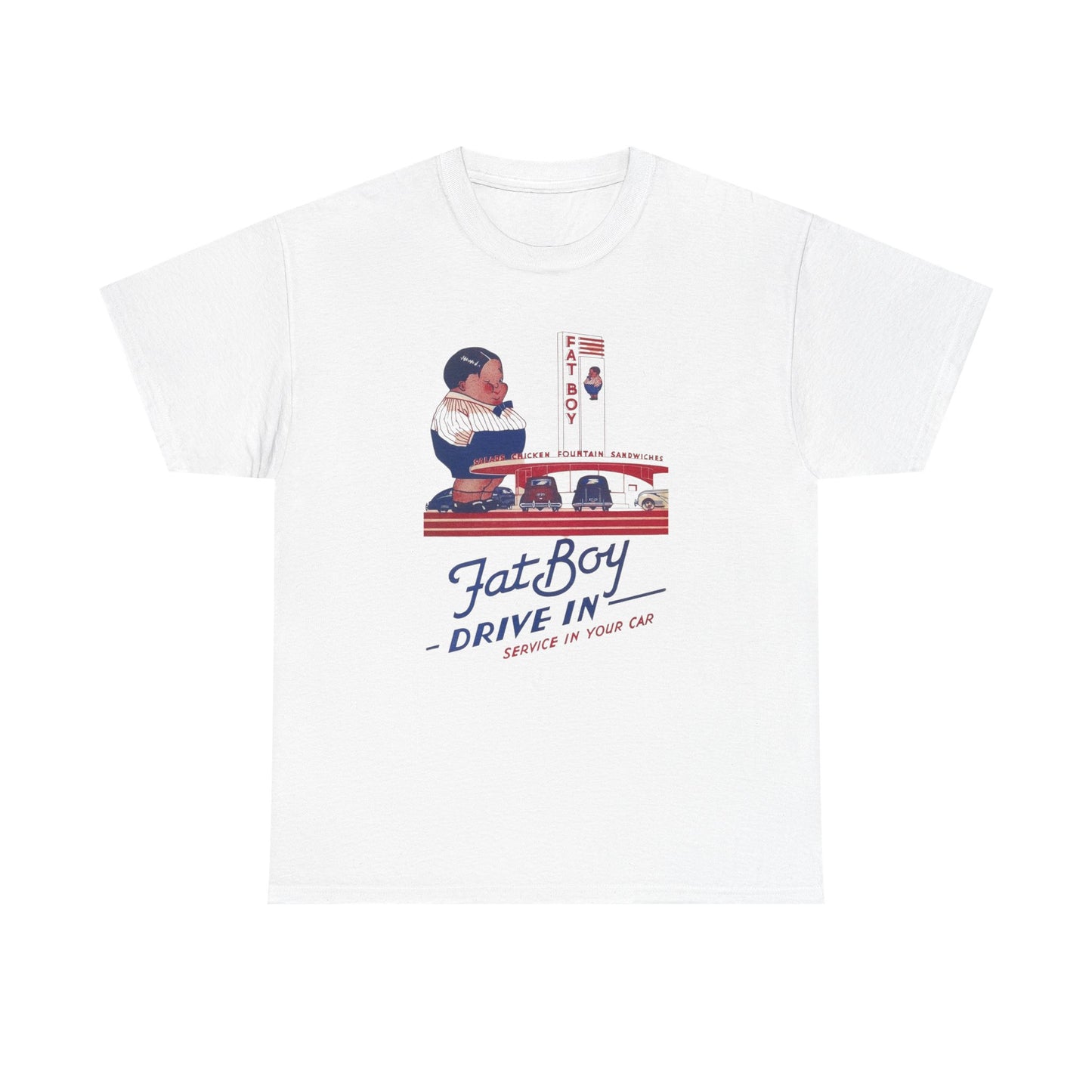 Fatboy Burger Vintage Graphic T Shirt NEW ADULT