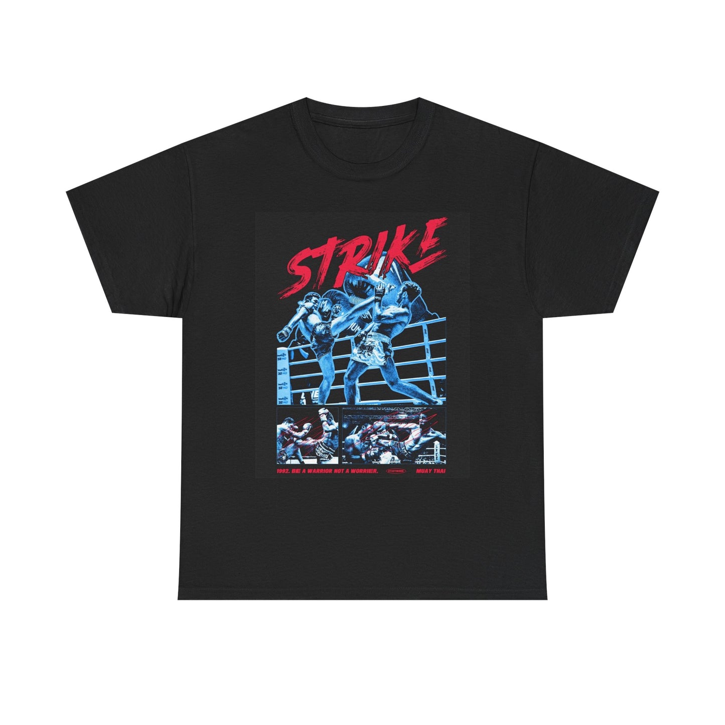 Muay Thai Strike Graphic T Shirt Thailand Retro 90s Unisex Heavy Cotton Tee