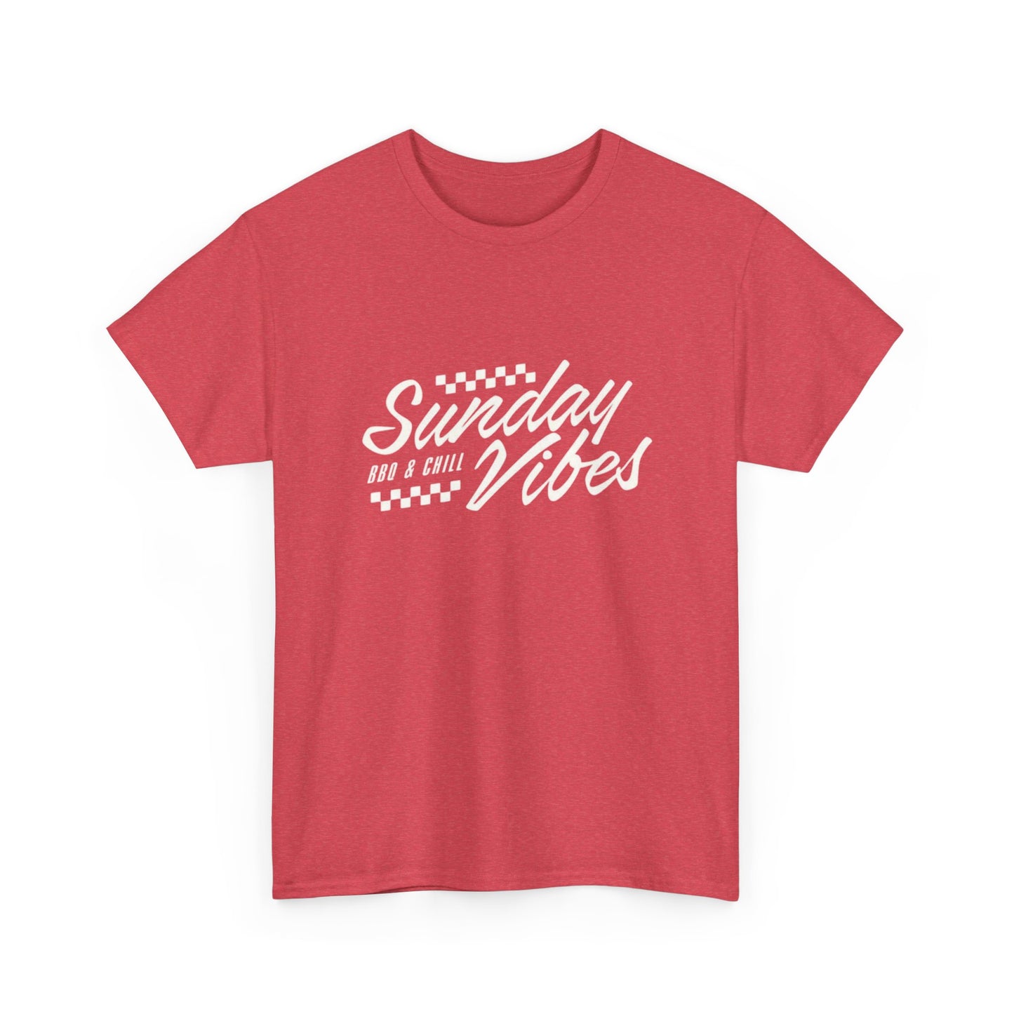 Sunday Vibes BBQ And Chill Graphic T Shirt Unisex Heavy Cotton Tee
