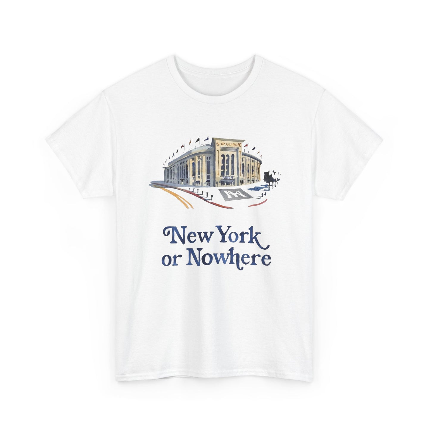 New York Or Nowhere Graphic T Shirt Unisex NEW Heavy Cotton Tee