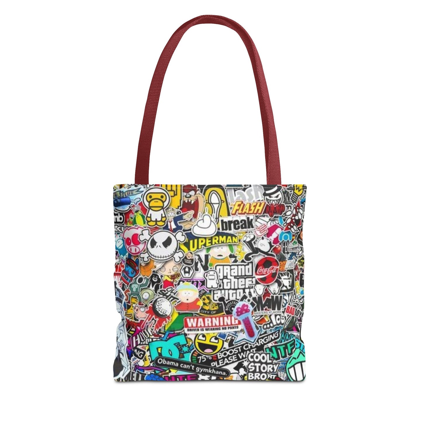 Stickers Skateboarding All Over Print BRAND NEW Purse Pocketbook,Travel Tote Bag