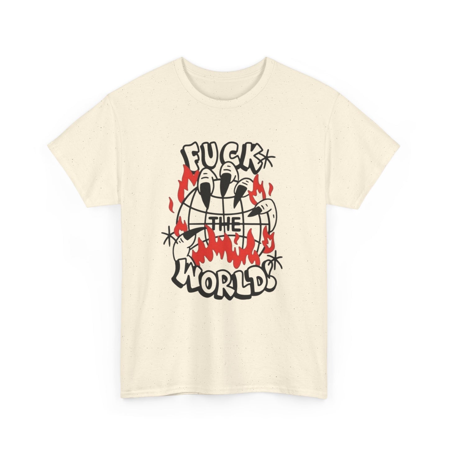 F The World Graphic T Shirt NEW Unisex Heavy Cotton Tee