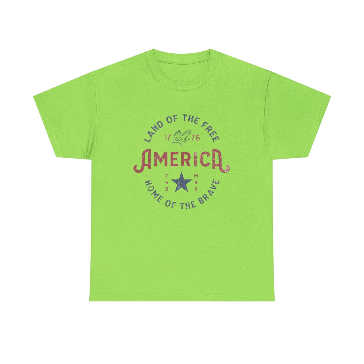 America Land Of The Free Graphic T Shirt Adult New Tee