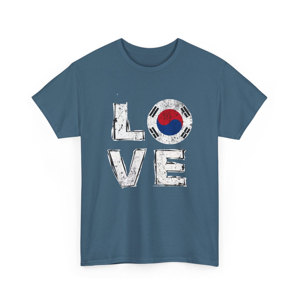 Love South Korea Graphic T Shirt Men's Heavy Cotton Tee